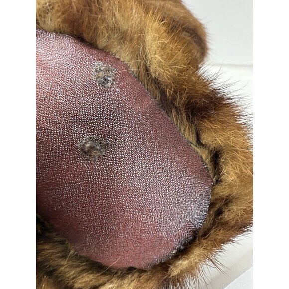 Vintage Handmade Genuine Fur 21” Teddy Bear Jointed Artist Made Brown Jointed - Picture 7 of 10